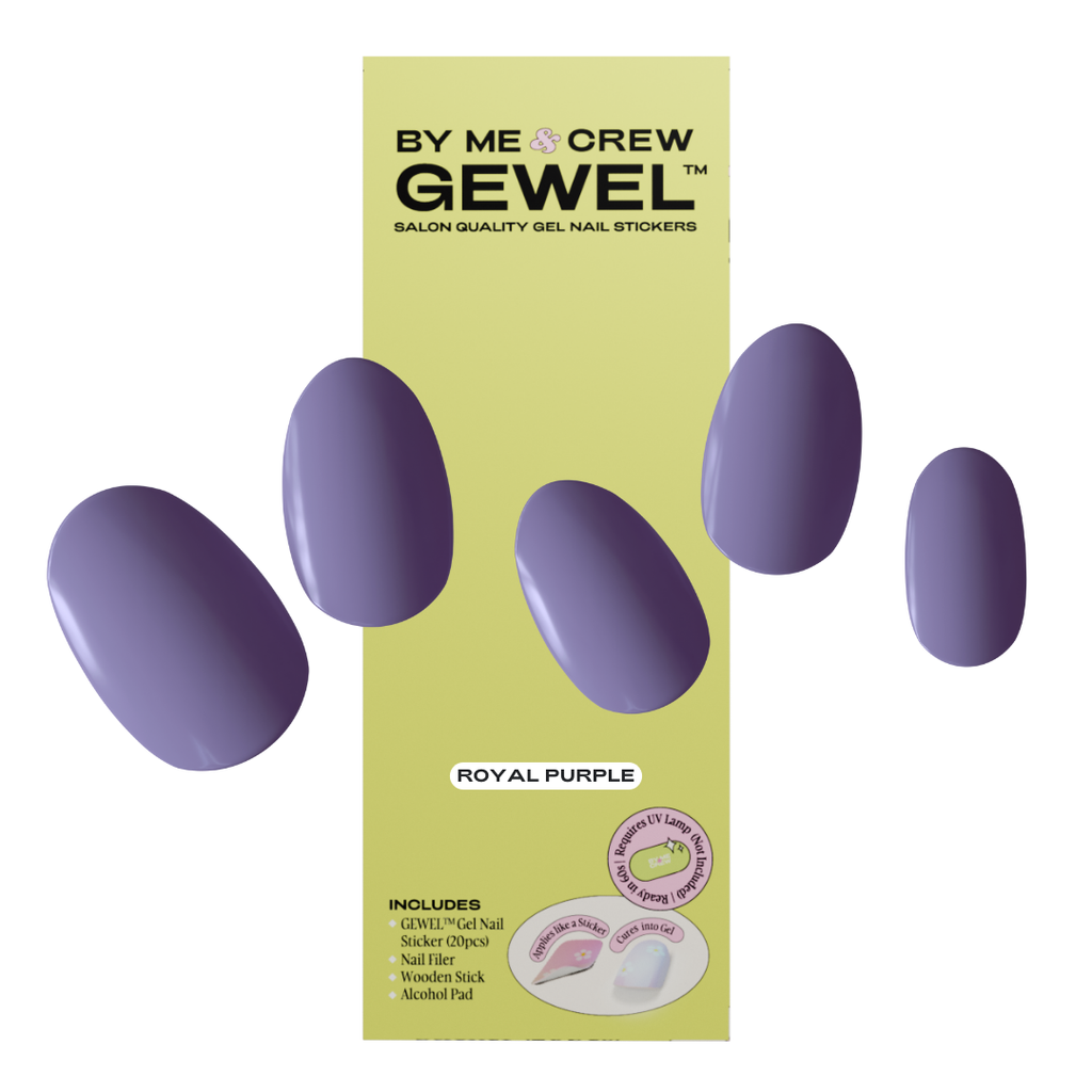 Royal Purple Semi Cured Gel Nail Stickers