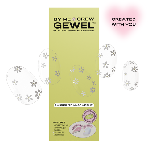 Daisies (Transparent) GEWEL™ Gel Nail Stickers