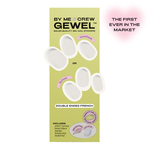 Double Ended French (Classic White) GEWEL™ Gel Nail Stickers