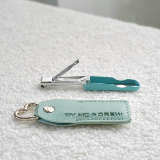 Foldable Nail Clipper with Pouch (Green/Blue)