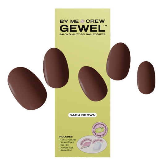 Dark Brown GEWEL™ Semicured Gel Nail Sticker