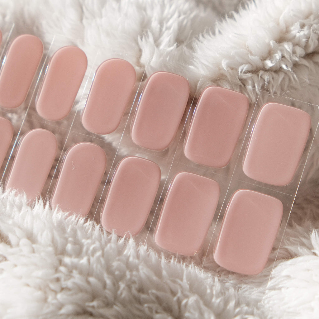 Pale Pink Semi Cured Gel Nail Stickers