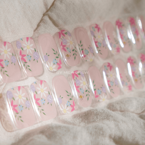 Gentle Floral Semi Cured Gel Nail Stickers