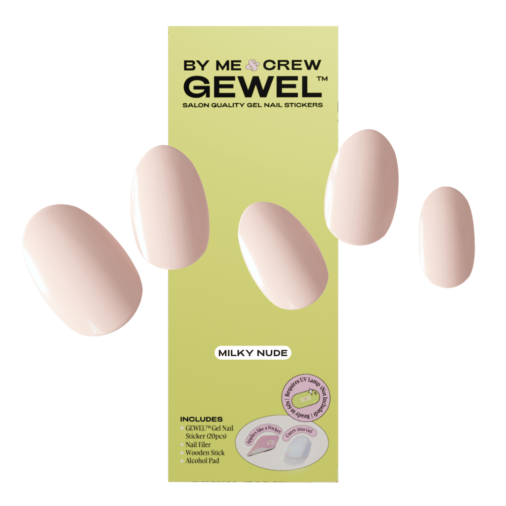 Milky Nude Semi Cured Gel Nail Stickers