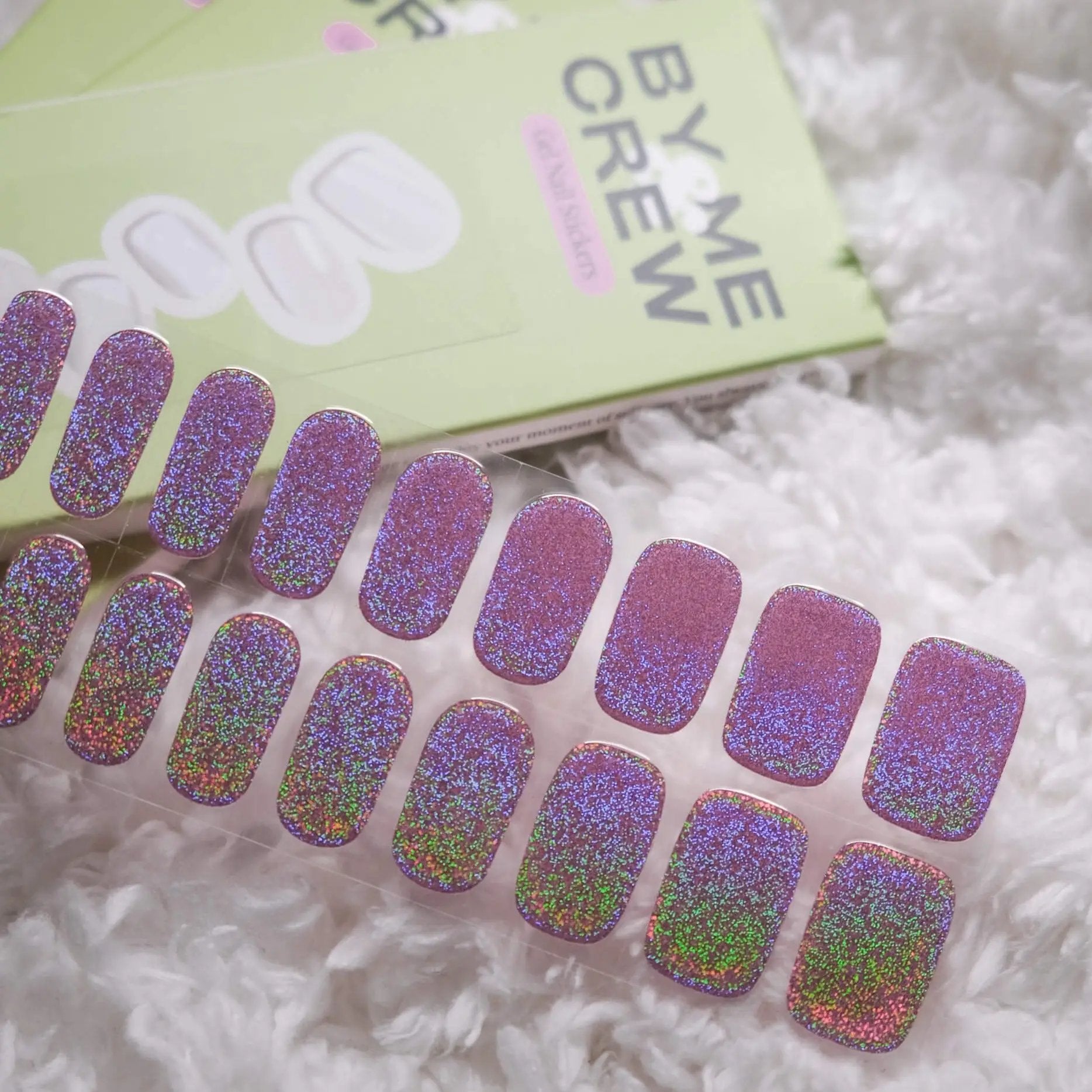 Holographic Pink Semicured Gel Nail Stickers Kit – By Me and Crew